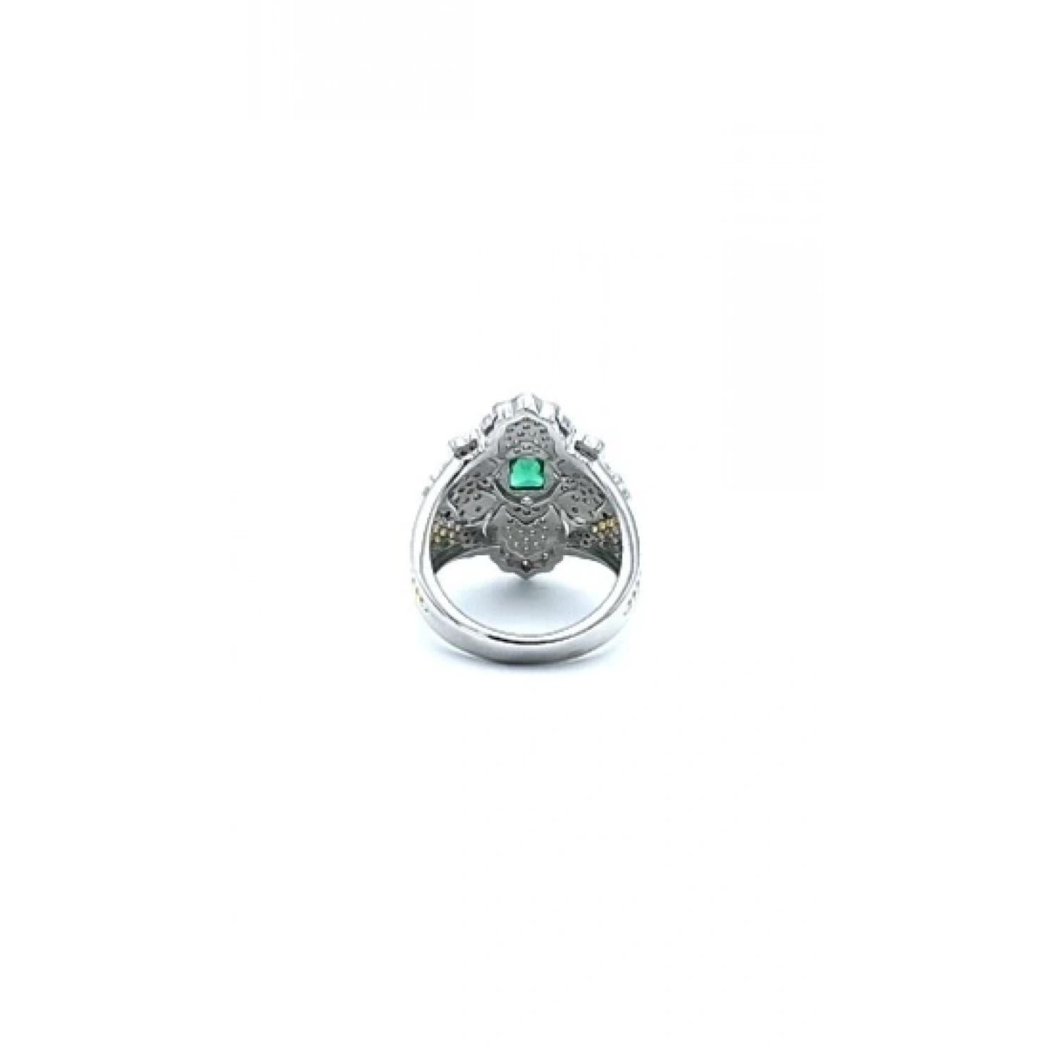 Yeşil Taşlı Yonca Buck Yüzük