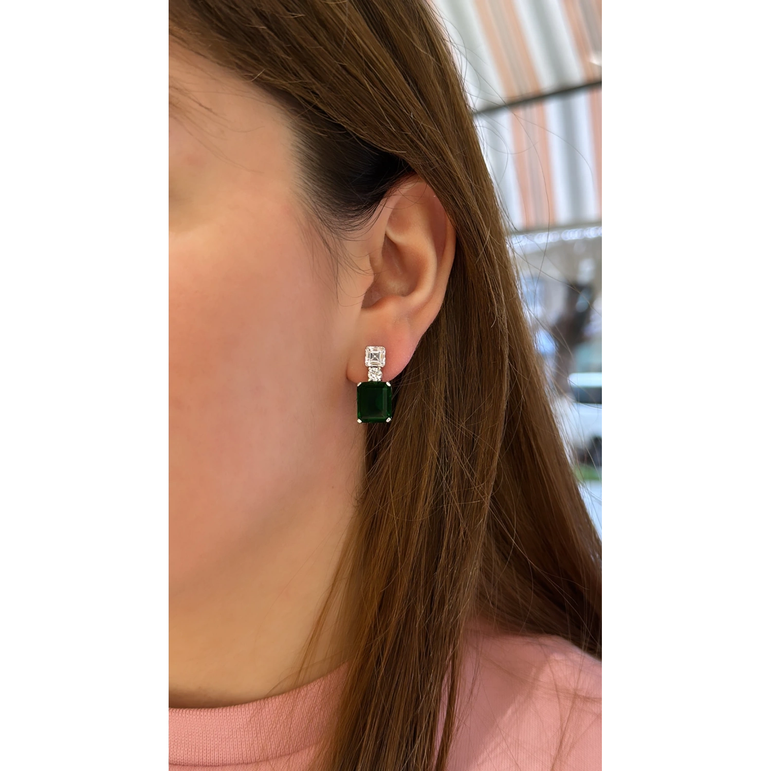 Zümrüt Duo Prenses Küpe