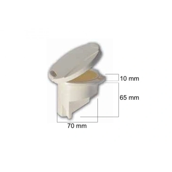 DUŞ YUVASI YAN MONTAJ Beyaz Kapaklı