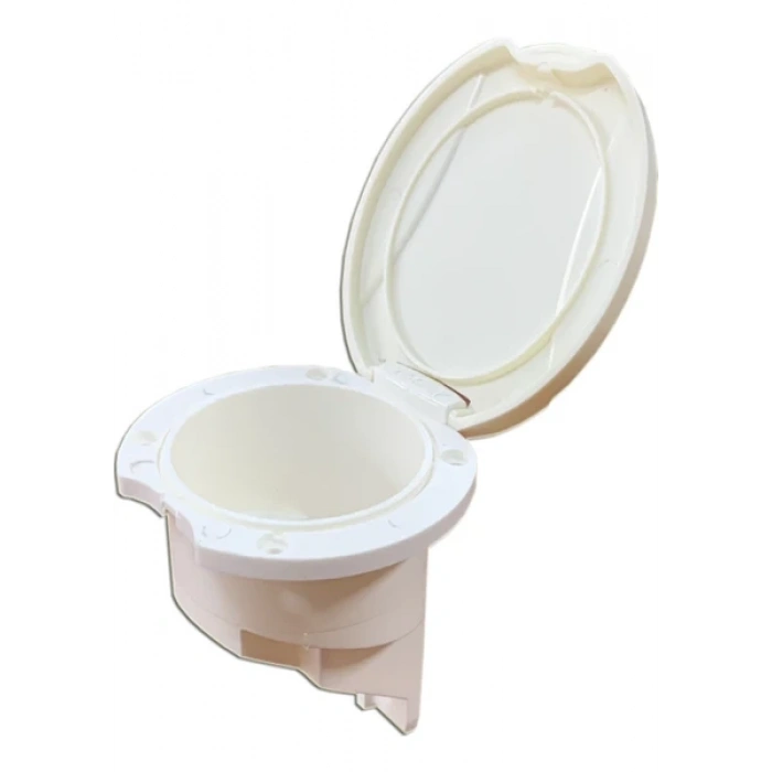 DUŞ YUVASI YAN MONTAJ Beyaz Kapaklı