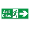 ACİL ÇIKIŞ LEVHASI PVC SAĞ YÖN