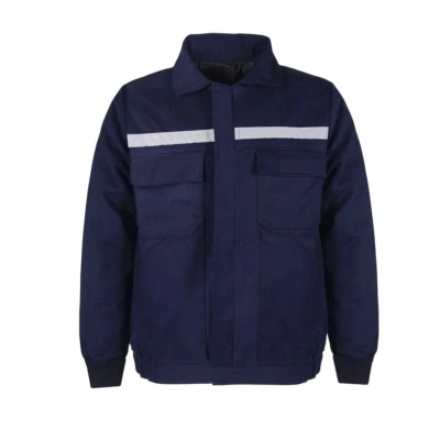 Lacivert 7/7 Kopitoneli Gabardin İş Montu