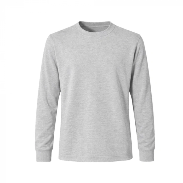 Gri Bisiklet Yaka Sweat (2 İplik)