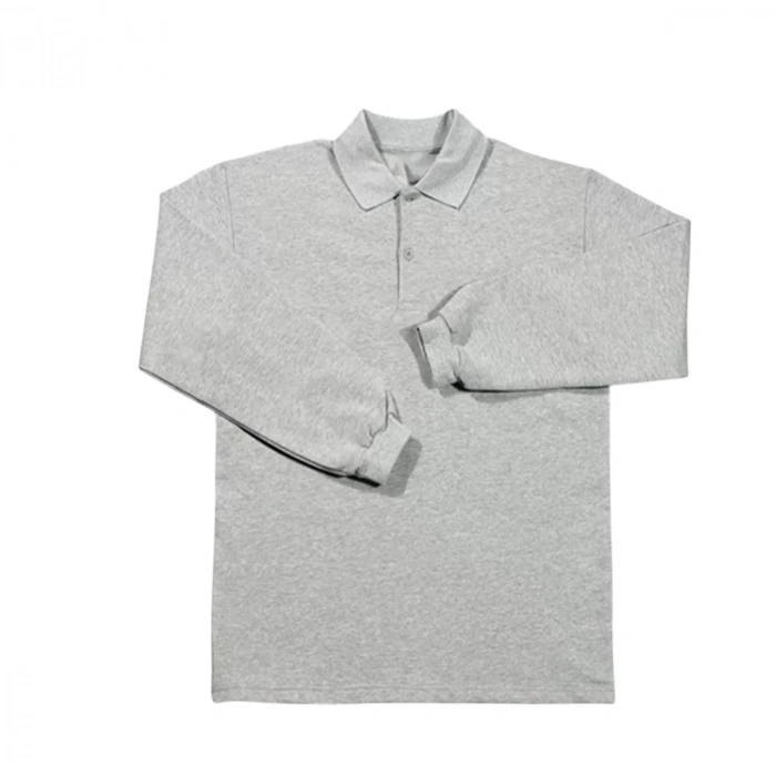 Gri Polo Yaka Sweat (2 iplik)