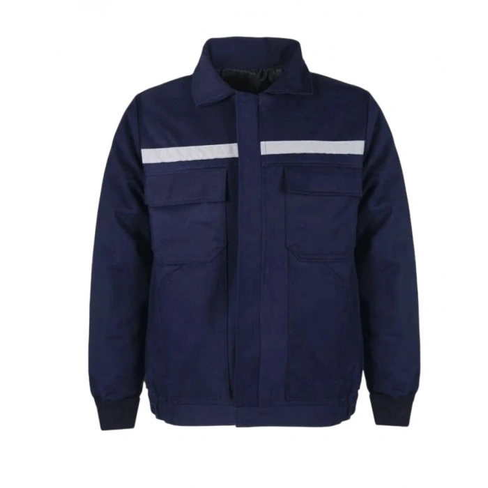 Lacivert 7/7 Kopitoneli Gabardin İş Montu