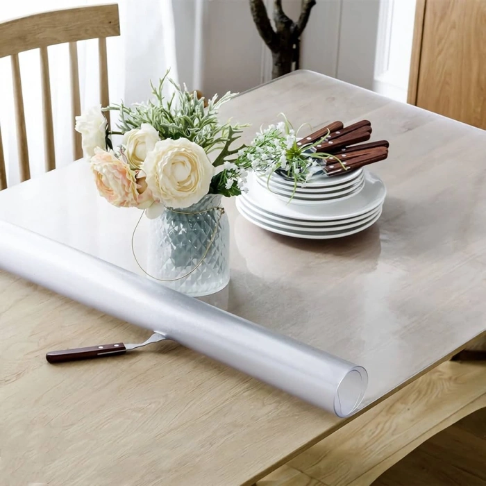ŞEFFAF PVC FİLM MASA ÖRTÜSÜ