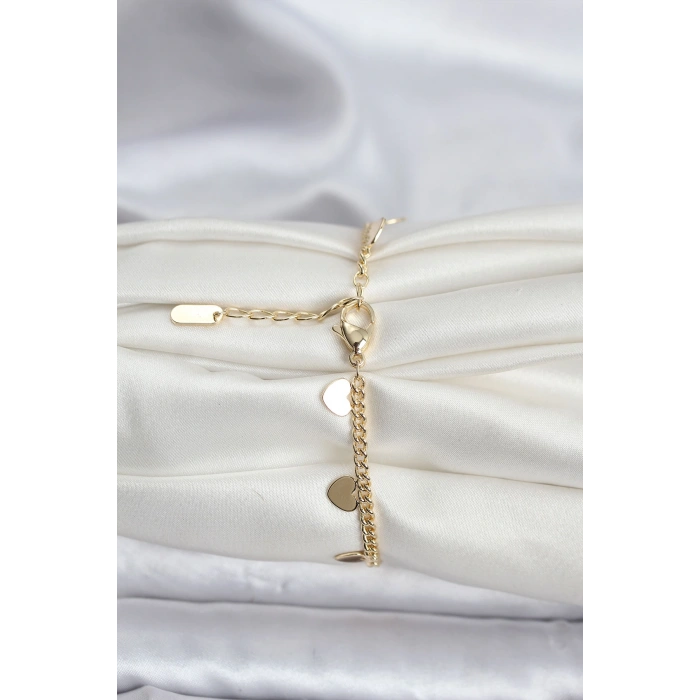 14K Gold Renk Kaplama Kalpli Model CM Kadın Bileklik