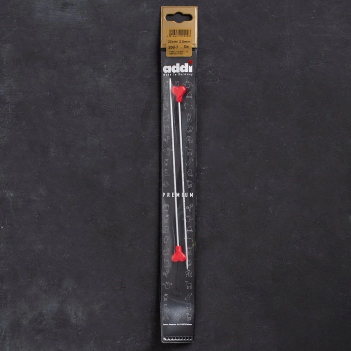 Addi Kalpli 2mm 20cm Klasik Alüminyum Örgü Şişi -