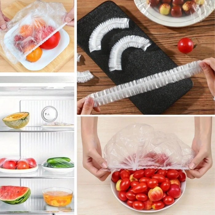 Adshome® 100 Adet Tazeliği Koruyan Tencere ve Tabak Bonesi  Çok Amaçlı Kullan At Tabak Bonesi