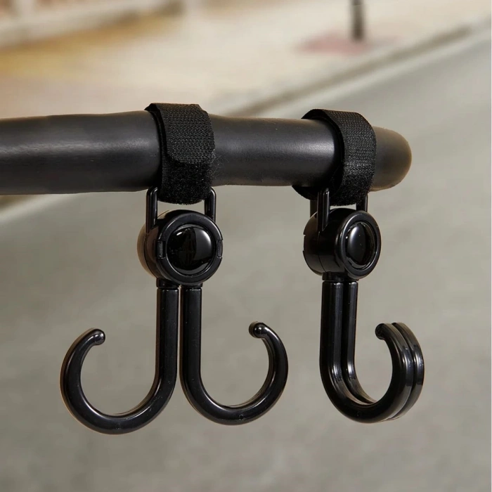 Adshome® 2li Bebek Arabası, Motor, Bisiklet Eşya Taşıma Aparatı Plastik Kanca