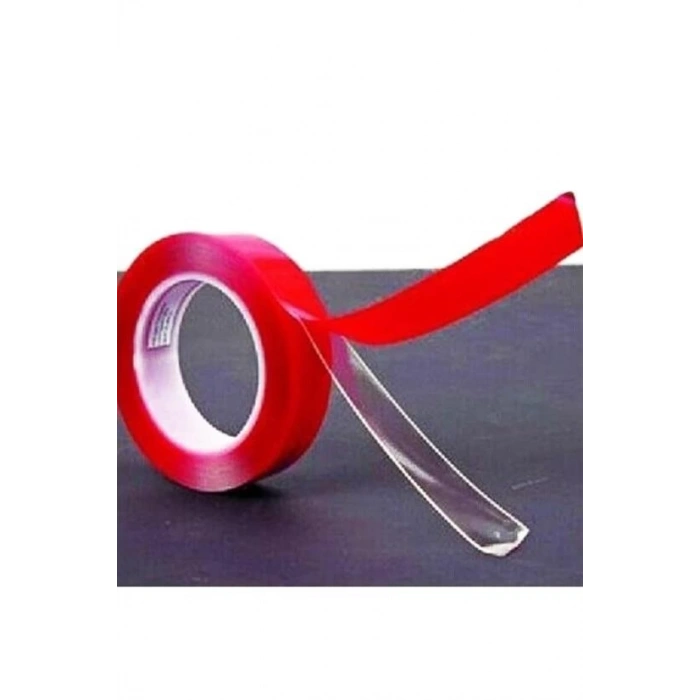 Adshome® 2 Metre Güçlü Yapışkanlı Çift Taraflı Slikon Pratik Şeffaf Bant