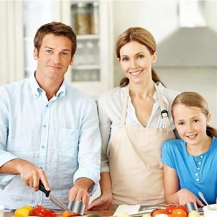 Adshome® 2li Metal Parmak Koruyucu Hızlı ve Güvenli Kesme Paslanmaz Çelik Koruyucu Aparat