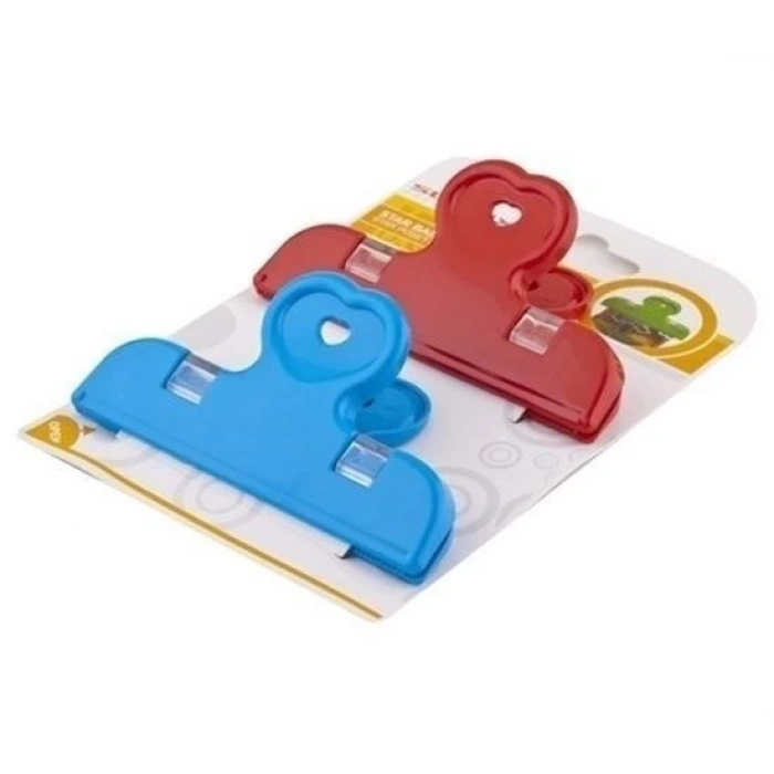 Adshome® 2li Pratik Torba Paket Ve Poşet Kapatıcı Kilitli Klips Mandal