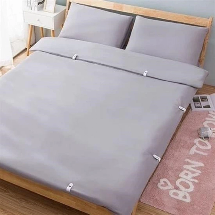 Adshome® 4 Adet İğnesiz Yorgan Çarşaf Ve Perde Tutucu Sabitleyici Kaydırmaz Örtü Düzenleyici Klips