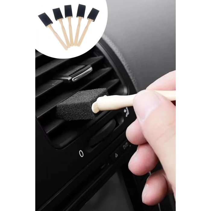 Adshome® 5li Araba Havalandırma Temizleme Fırçaları Klima Çıkışları,Toz Alma&Otomobil İçi Detaylı Mini Temizlik Aparatları