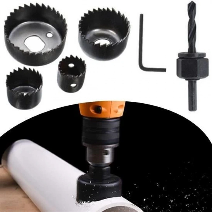 Adshome® 6 Parça Demir Ahşap Alçıpan Delme Buat Açma Seti