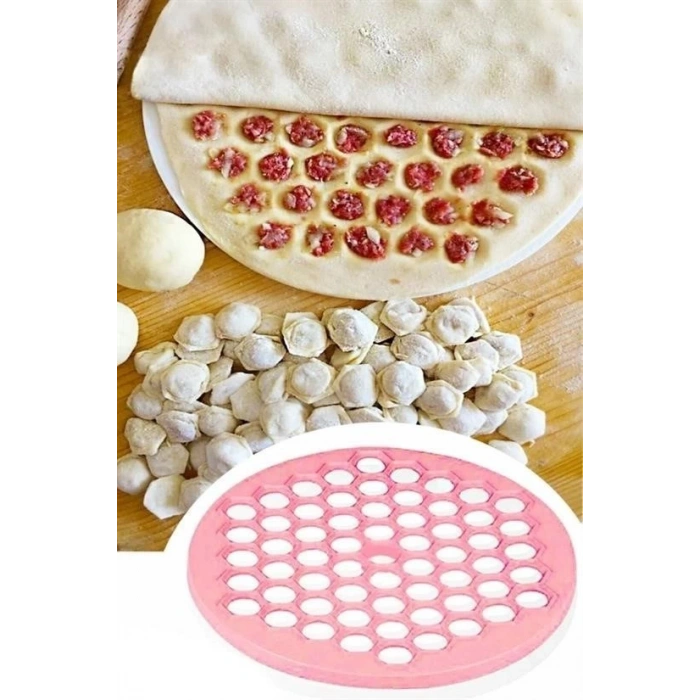 Adshome® 61 Bölmeli Petek Şekilli Pratik Mantı Kesici  Açma Kalıbı Mantımatik