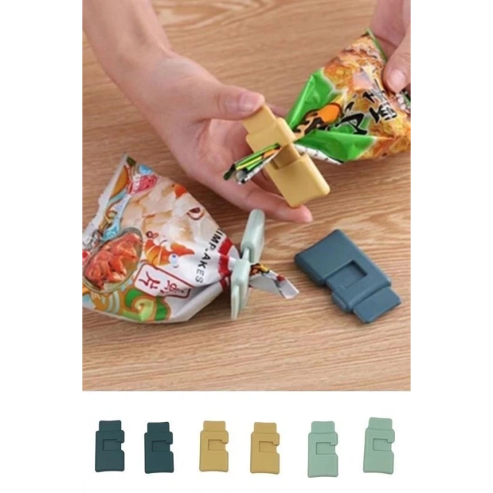 Adshome®  6lı Hava Sızdırmaz Poşet Torba Ambalaj  Ve Paket Kıstırmalı Kapatma Klipsi