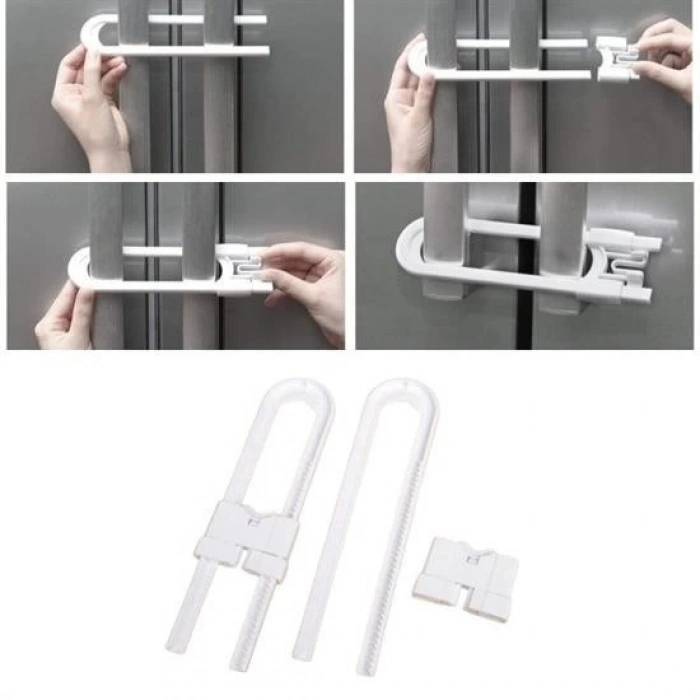 Adshome® Bebek Çocuk Çekmece ve Dolap Koruma Raylı Güvenlik Sistemi Emniyet Kilidi