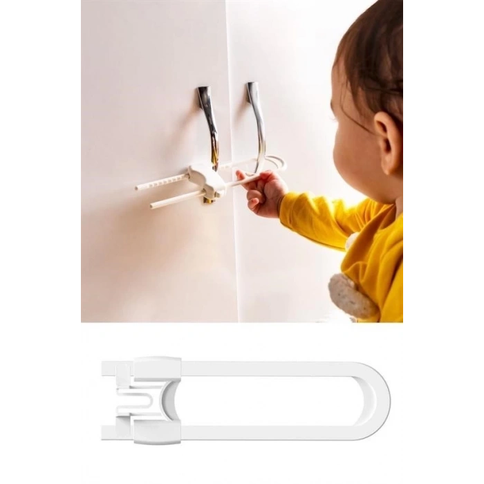 Adshome® Bebek Çocuk Çekmece ve Dolap Koruma Raylı Güvenlik Sistemi Emniyet Kilidi