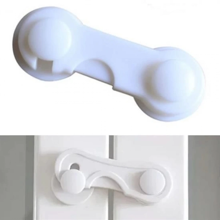 Adshome® Bebek Çocuk Güvenliği Çekmece ve Dolap İçin Kendiliğinde Yapışkanlı Vidasız Kapak Kilidi