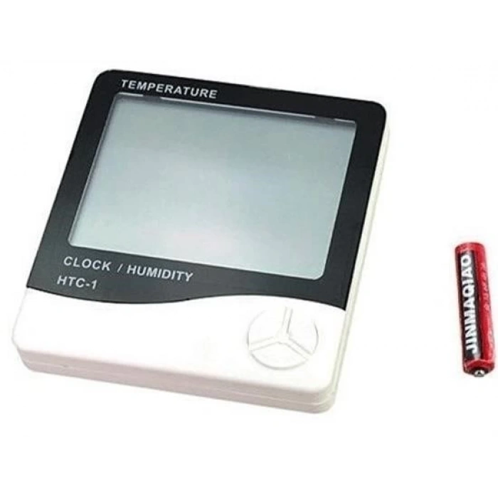 Adshome® Bebek Odası Masaüstü Dijital Termometre Nem Ölçer Higrometre Saat