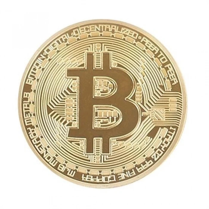 Adshome® Bitcoin Madeni Hatıra Parası Madeni Bitcoin Hediye Sikke Para