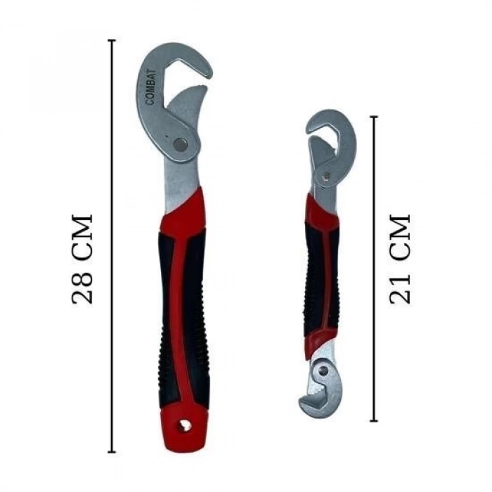 Adshome® Çok Fonksiyonlu Ergonomik  Ayarlanabilir Büyük Küçük Akıllı Pense Anahtar 2li Set