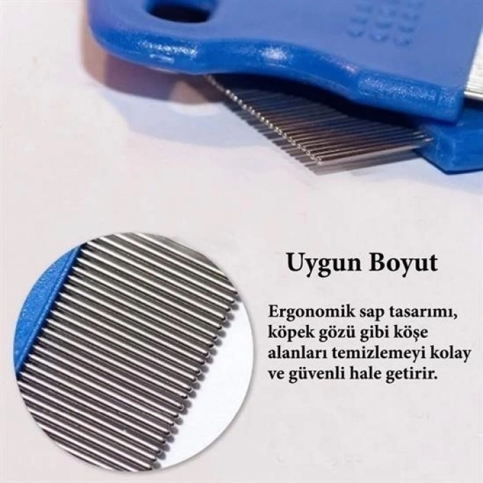 Adshome® Evcil Hayvan Kedi Köpek Pire Tarağı ve Köpek Gözyaşı Lekesi Tarağı