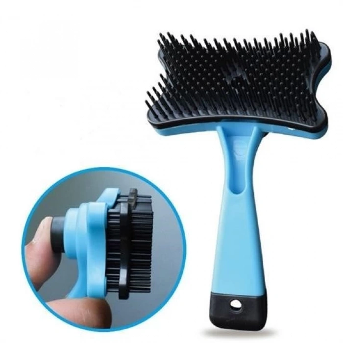 Adshome® Evcil Hayvan Kedi Köpek Tüy Toplayıcı Otomatik Tuşlu Pet Tarak