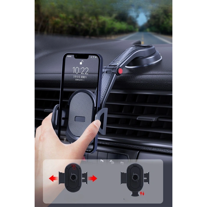 Adshome® Güçlü Vantuzlu Araç İçi Konsol Üstü Telefon Tutucu Aparat