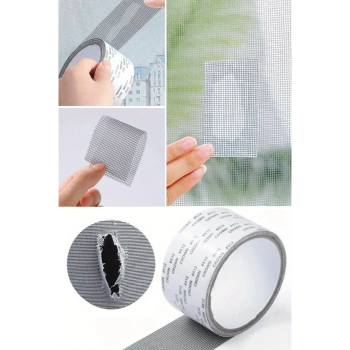 Adshome® Güçlü Yapışkanlı Pencere Tamir Bandı, Böcek Önleyici Yama Bandı 2 mt x 5 cm