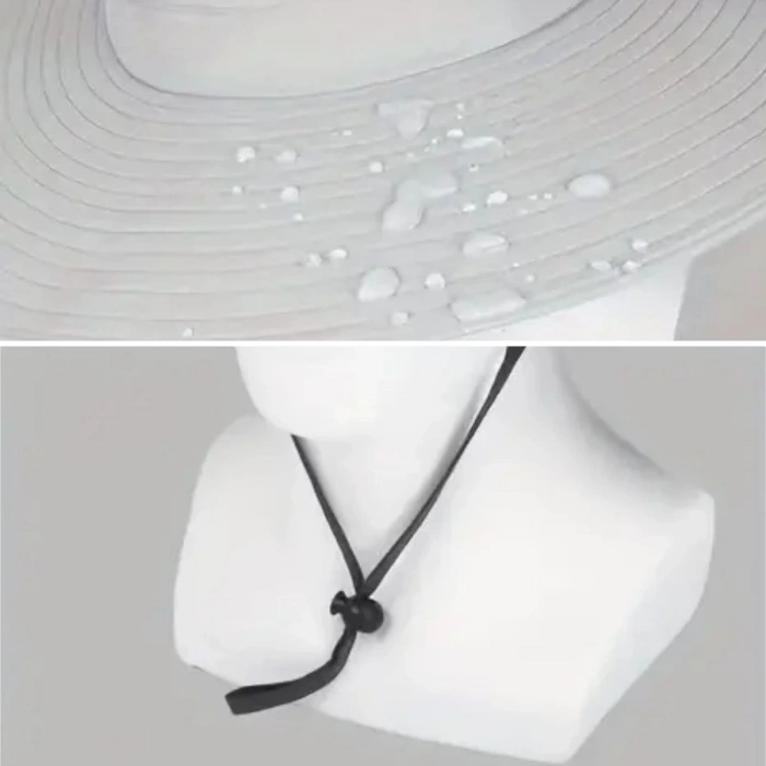 Adshome® Güneş Koruyuculu Nefes Alabilen Maskeli ve Boyun Kapaklı Geniş Kenarlı Balıkçı Şapkası