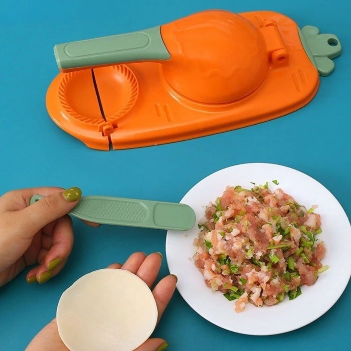 Adshome® Havuç Tasarımlı Şık  Pratik  Börek Mantı Hamuru Presleme  Börek Yapma Kalıbı