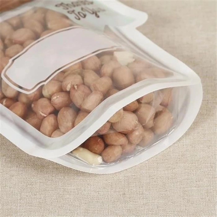 Adshome® Kavanoz Görünümlü Kilitli Poşet Çıtçıtlı ve Pratik Torba 4 Adet