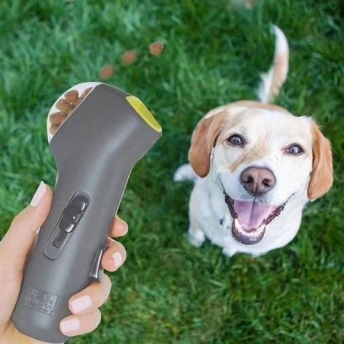 Adshome® Kedi ve Köpekler İçin Hazneli Mama Fırlatma Oyuncağı Yem Atıcı Aparat