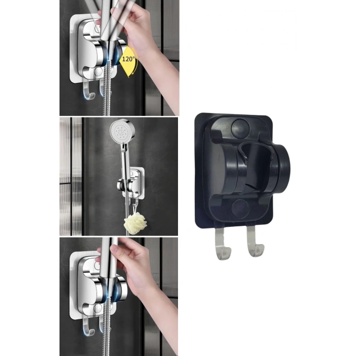 Adshome® Kendiliğinden Güçlü Yapışkanlı Askılı Duş Başlık Tutucu