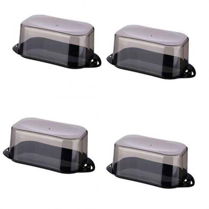 Adshome® Kilitli Plastik Kapaklı Kahvaltılık Tereyağlık Peynirlik Erzak Saklama Kabı Ap-9428