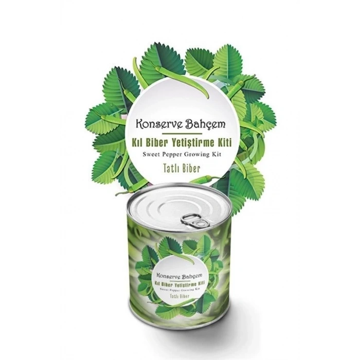 Adshome® Konserve Bahçem Evde Konservede Tatlı Sivri Biber Yetiştirme Kiti
