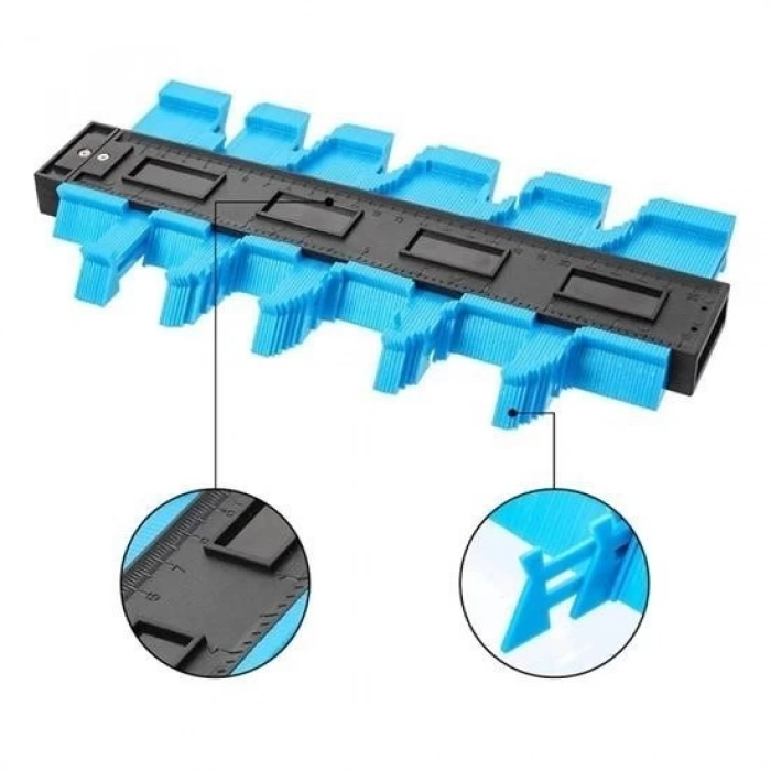 Adshome® Kontur Ölçüm Cihazı Ahşap Fayans Şekillendirme Kalıbı 24 cm