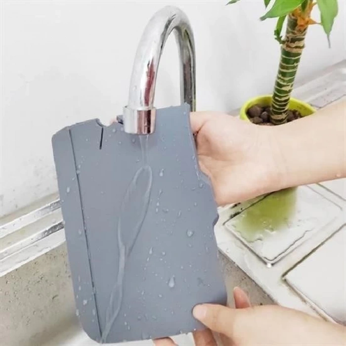 Adshome® Lavabo İçin Silikon Esnek Mat Musluk Sapı Damlama Tutucu Raf Mutfak Tezgahı Sıçrama Koruma