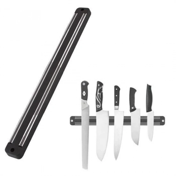 Adshome® Mıknatıslı Paslanmaz Duvar Bıçak Askısı Standı 55 Cm Aparat