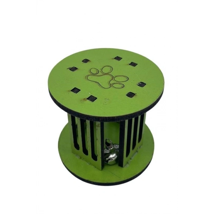 Adshome®  Mini Silindir Eğlenceli Renkli Sağlam Küçük Pati İzi Şekilli Kedi Oyuncağı