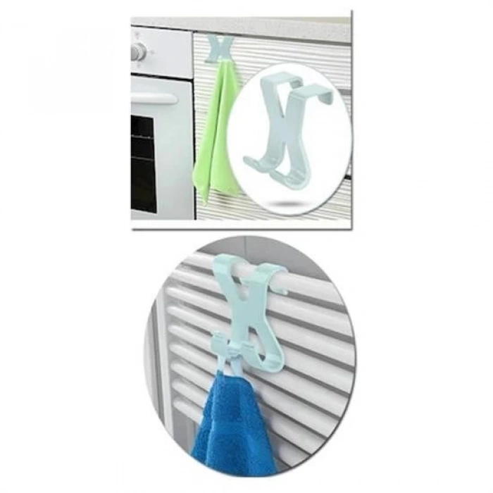Adshome® Mutfak Banyo Dolap Kapağına Takılan Meta Havlu Askılığı Aparatı