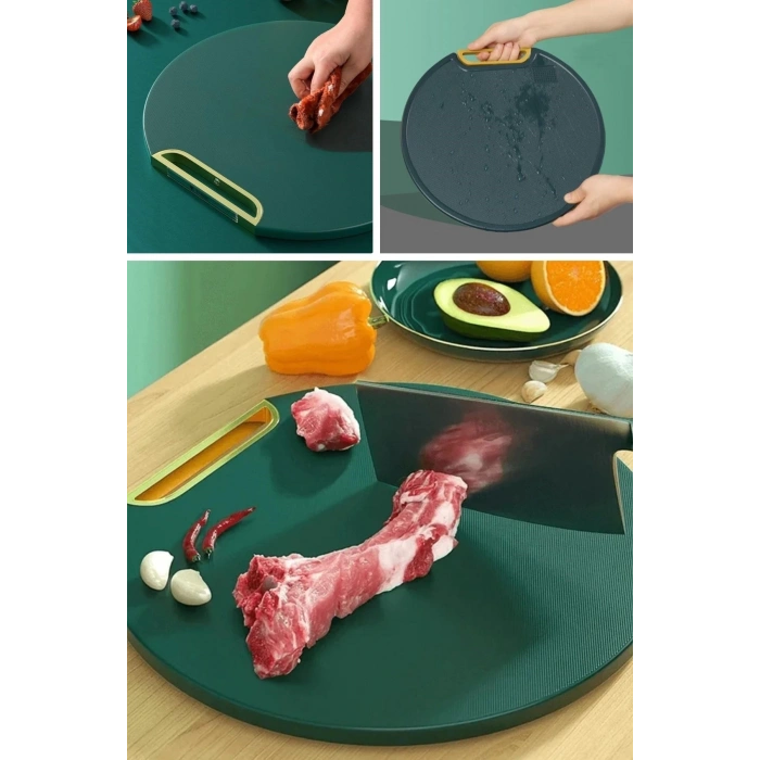 Adshome® Mutfak Sebze,Meyve,Et,Balık,Ekmek Doğrama Kesme Tahtası Standlı Kesim Panosu