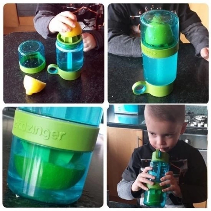 Adshome® Narenciye Limon Sıkmalı Pratik Detoks Toksin Atıcı Su Matarası Spor Şişesi