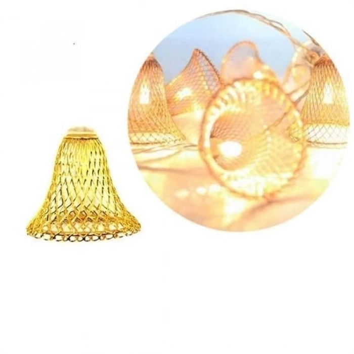 Adshome® Parti ve Özel Gün Dekorasyonu Çan Şeklinde Metal Şerit Led Işık
