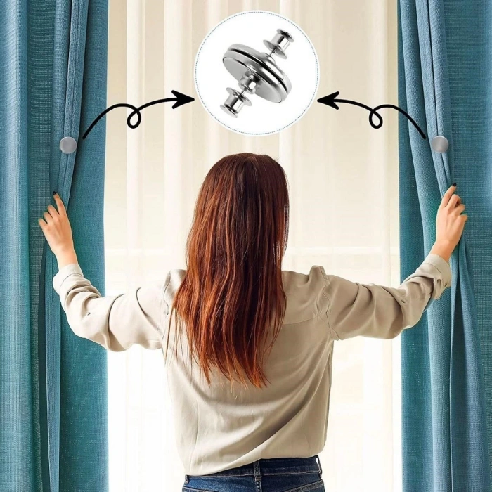 Adshome®  Perde ve Kumaş Tutturma Mıknatısı 2 Adet
