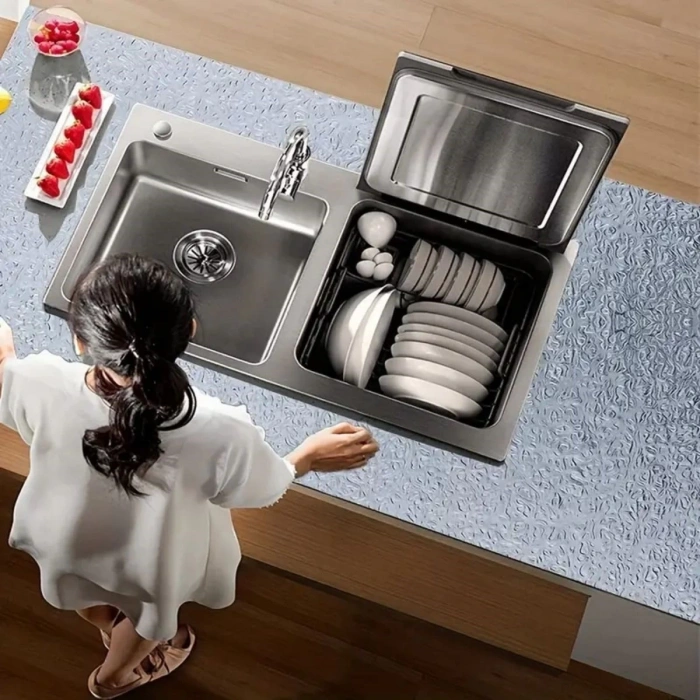 Adshome® Rulo Gümüş Alüminyum Folyo Duvar Kağıdı, Kendinden Yapışkanlı Raf İçi, Su Geçirmez Folyo  2 mt x 60 cm