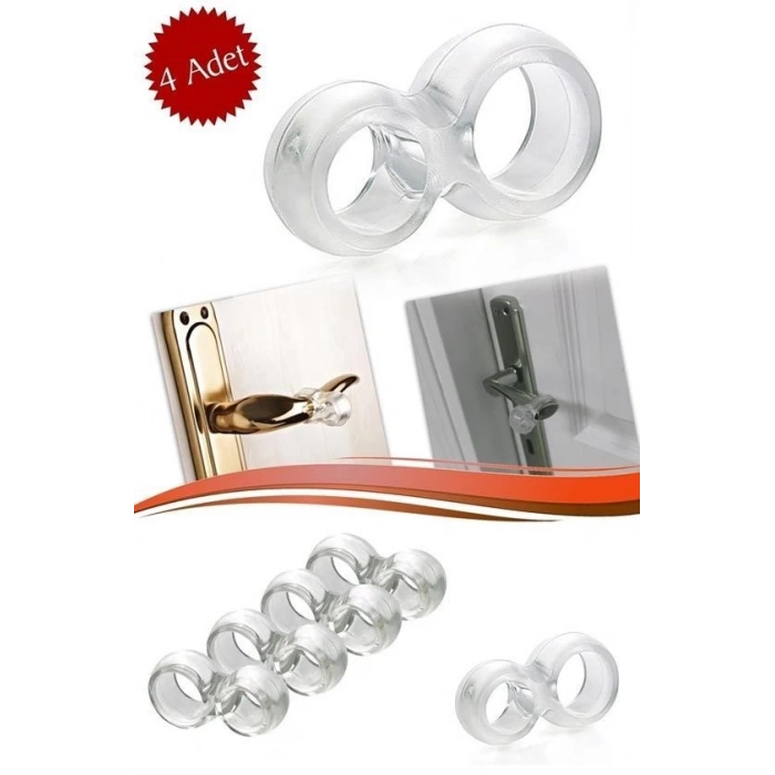 Adshome® Silikon Kapı & Pencere Vurma Önleyici Stoper Kapı Tamponu 4 Adet